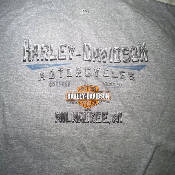 Harley-Davidson Other - Harley-Davidson Milwaukee WI Gray Graphic T-Shirt XL